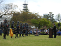 松本城鉄砲隊2016年4月29日古式砲術演武写真立ち位置確認